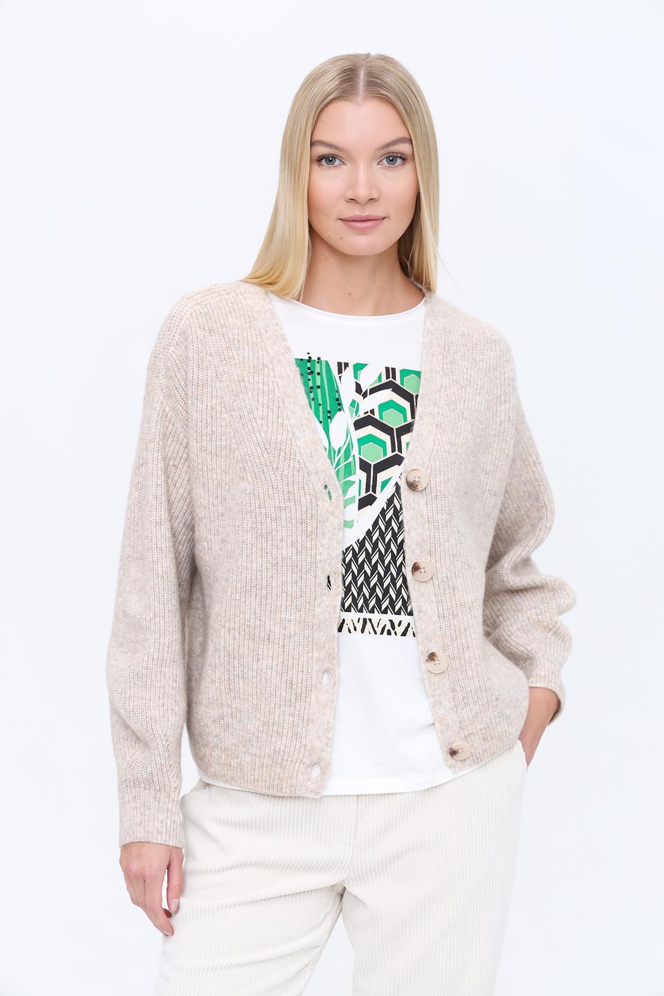 Кардиган Marc Aurel вязаный бежевый