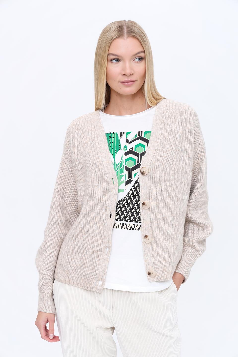 Кардиган Marc Aurel вязаный бежевый