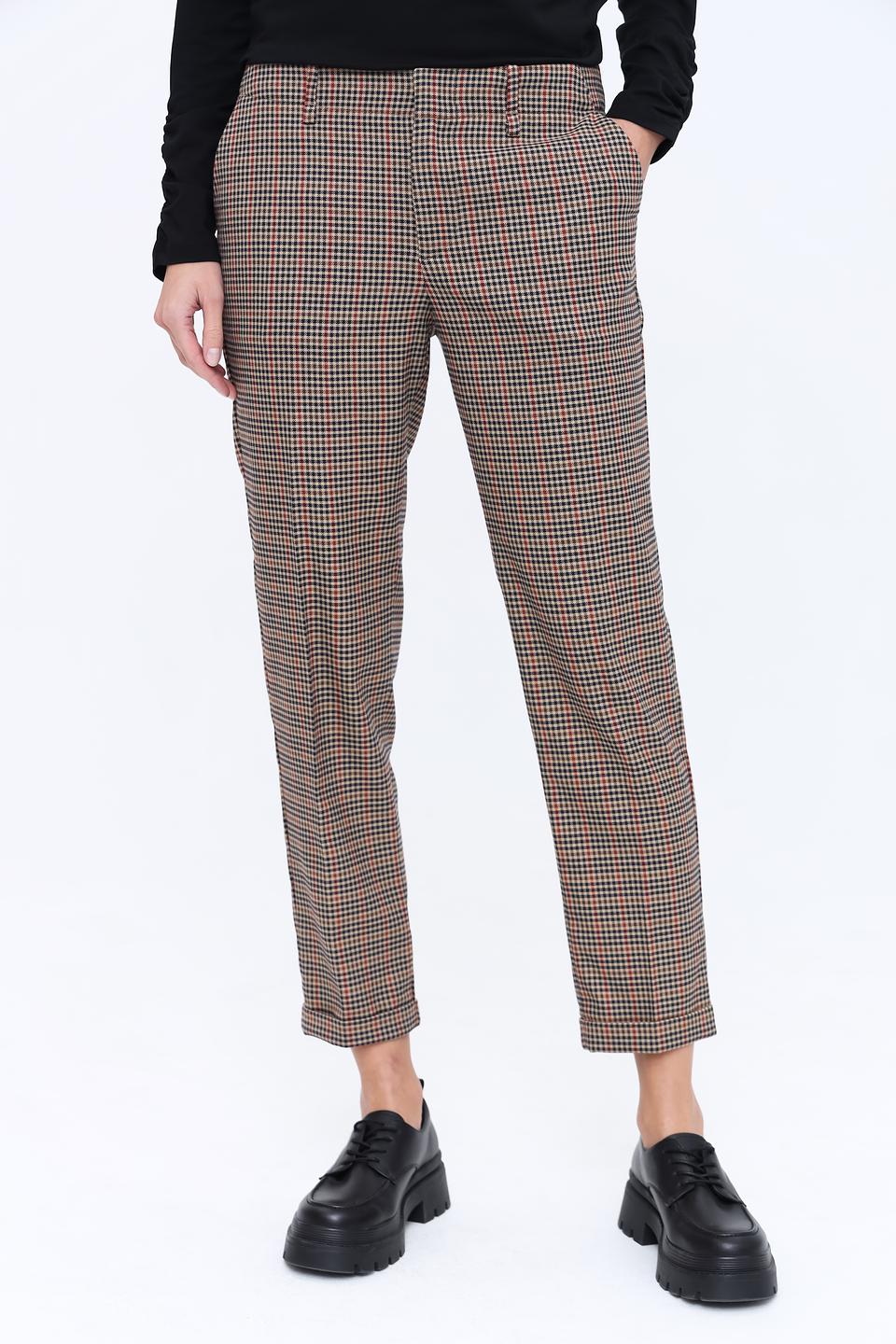 Брюки кл Oui в клетку