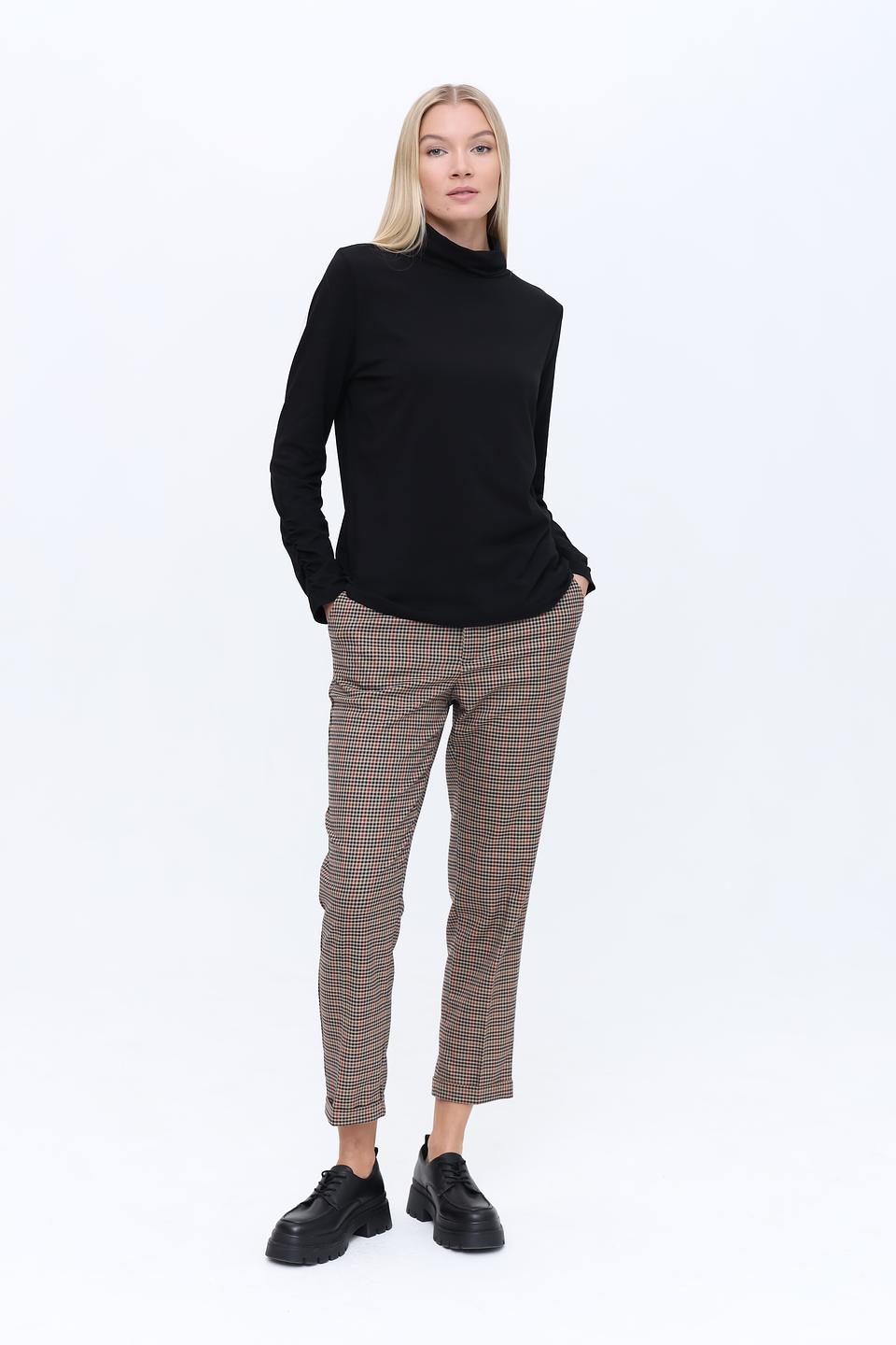 Брюки кл Oui в клетку