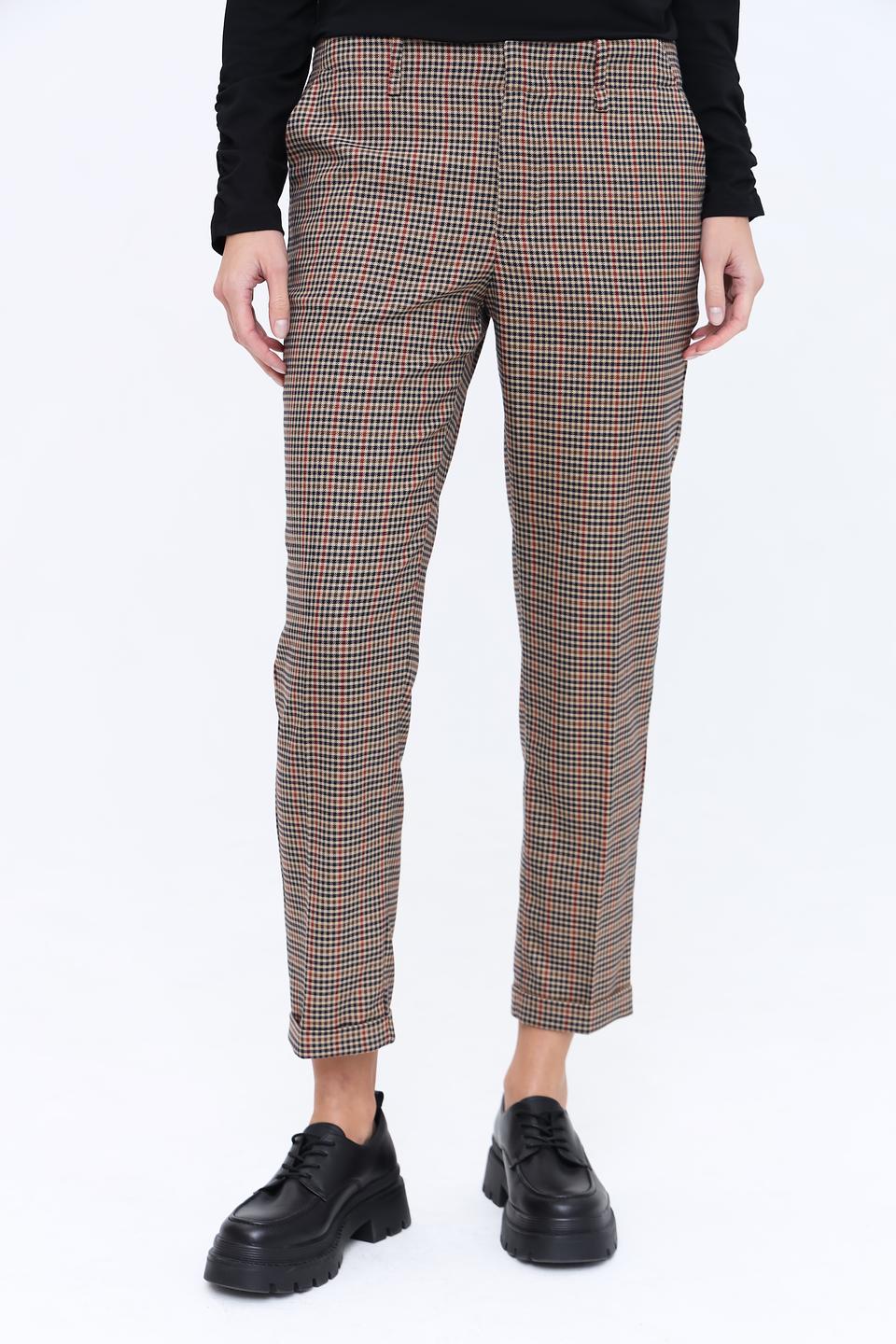 Брюки кл Oui в клетку
