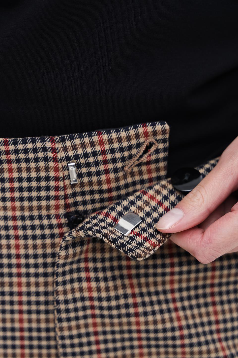 Брюки кл Oui в клетку