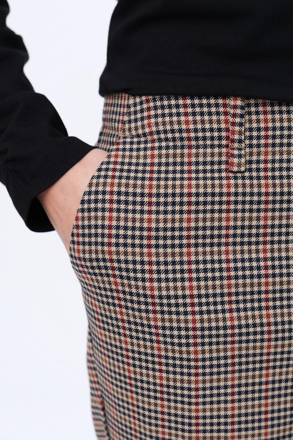 Брюки кл Oui в клетку