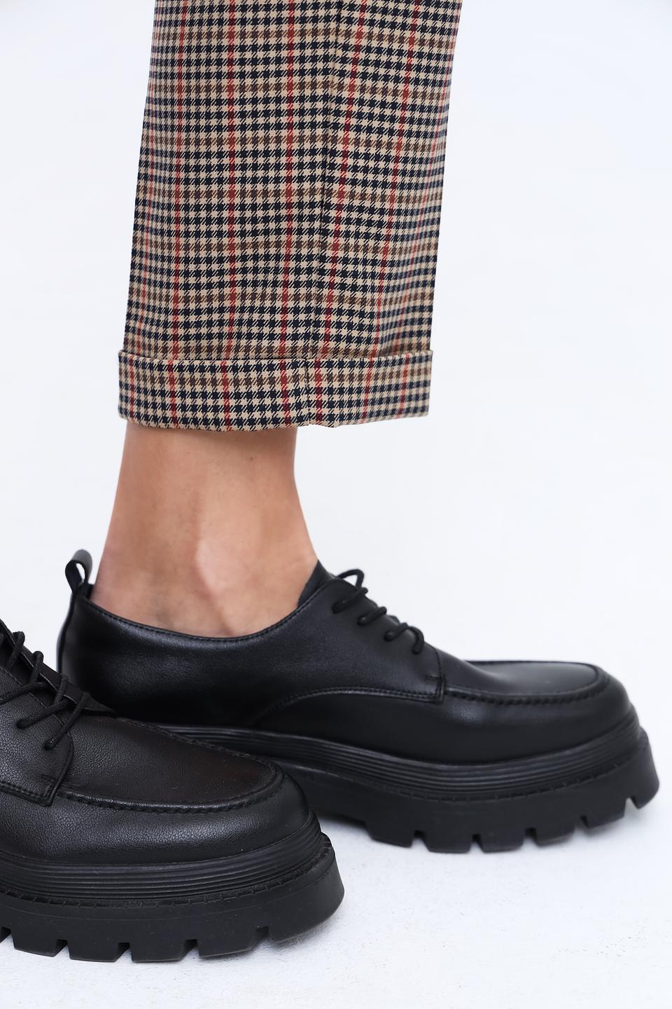 Брюки кл Oui в клетку