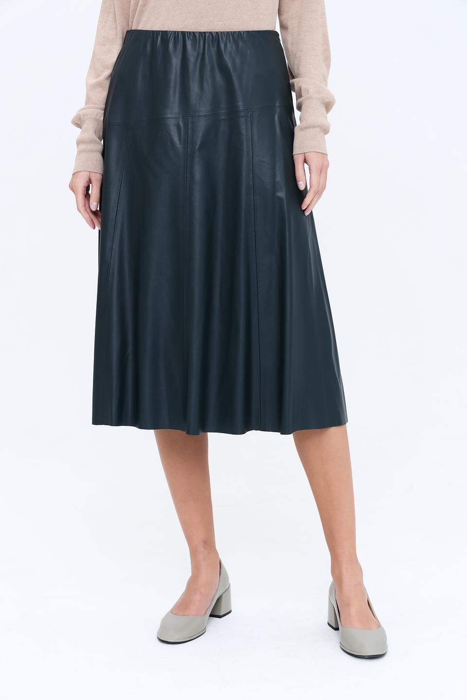 Юбка Gerry Weber эко-кожа тёмно-зелёная