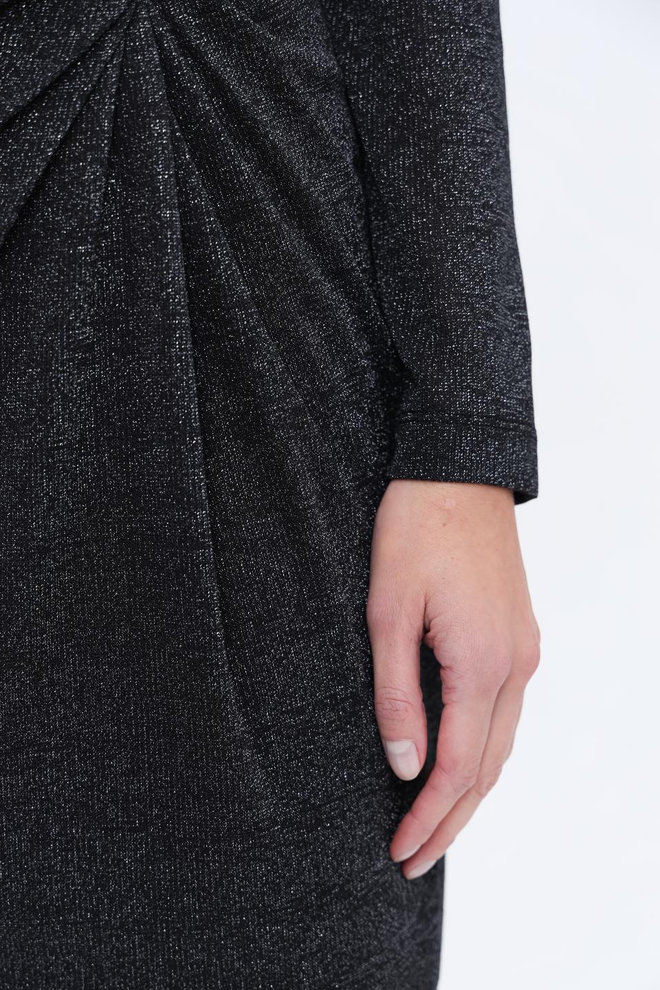 Платье Oui с запахом чёрное