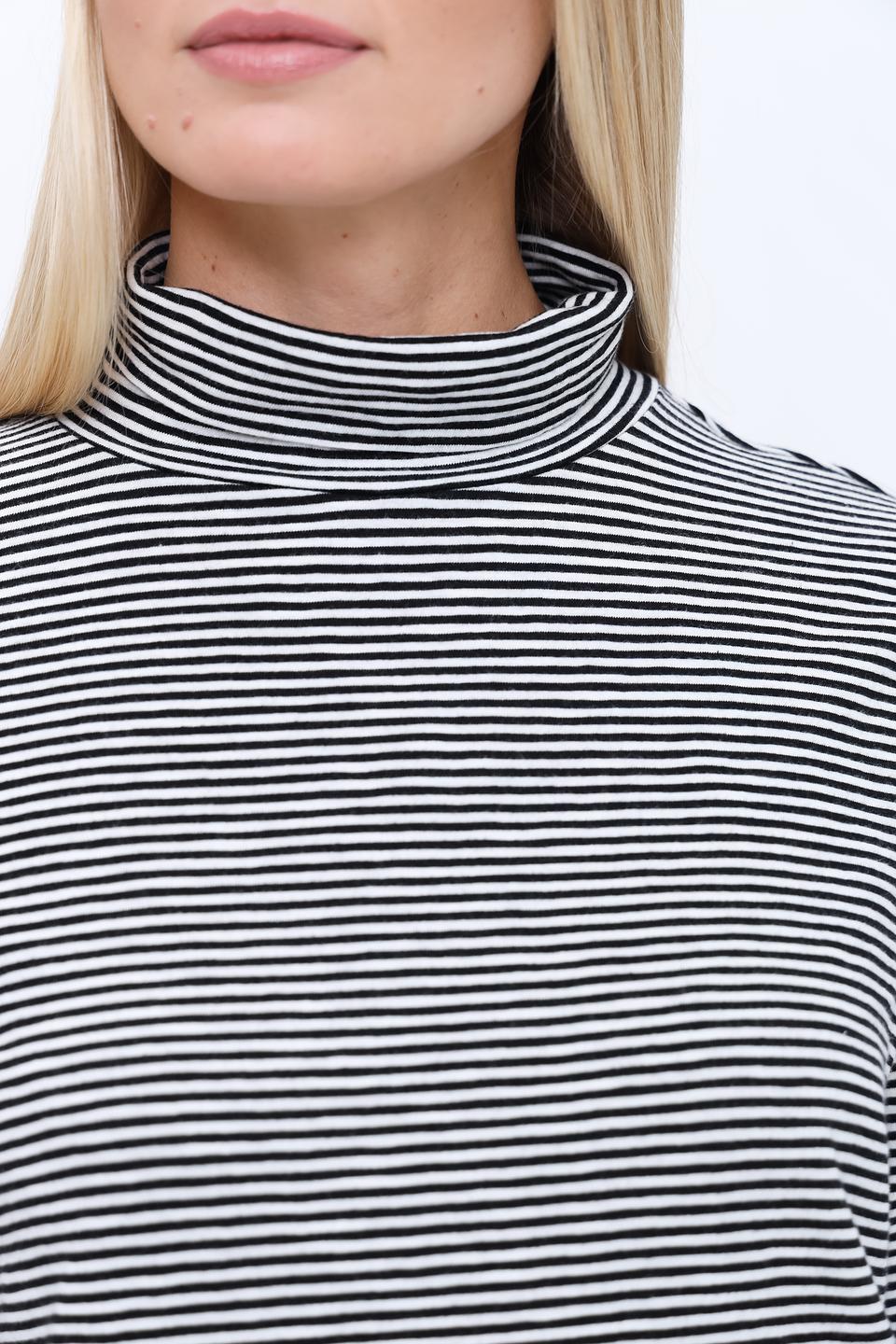 Водолазка Oui в полоску чёрная