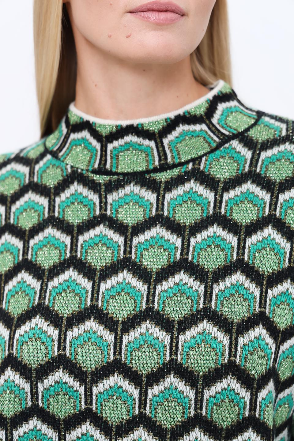 Пуловер Oui с геометрическим узором