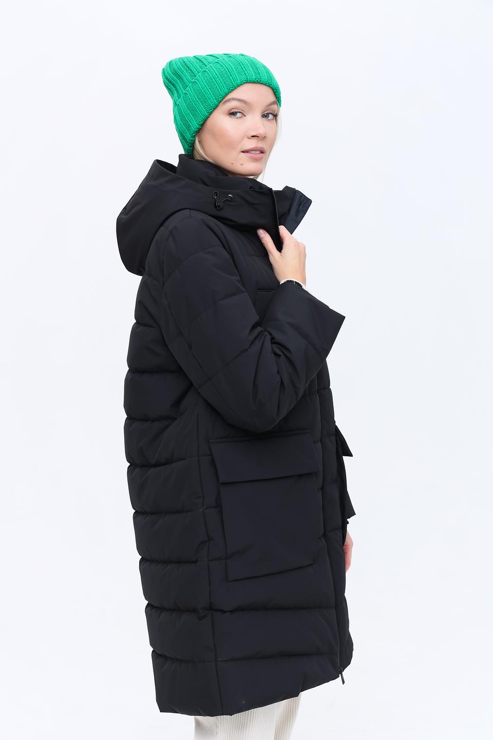 Шапка Oui зелёная вязаная