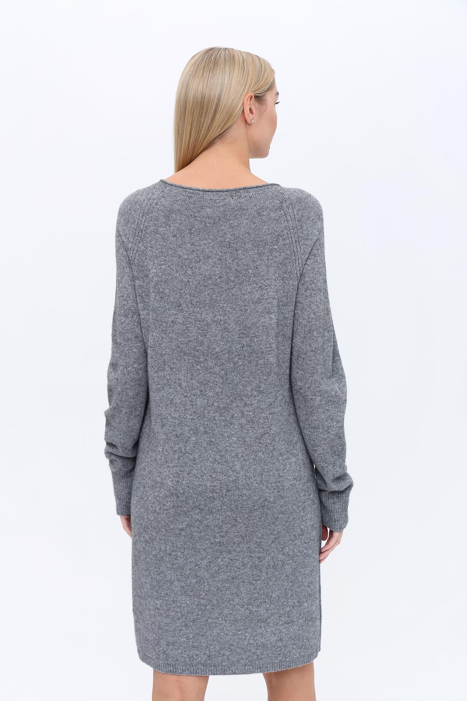 Платье Oui вязаное серое
