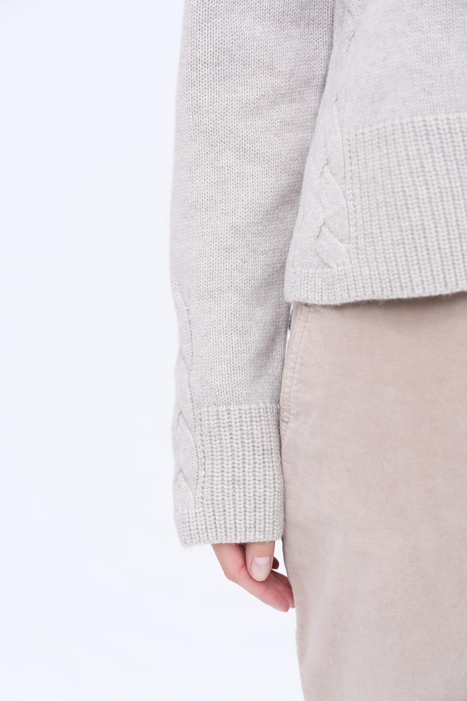 Пуловер Marc Cain V-образный бежевый