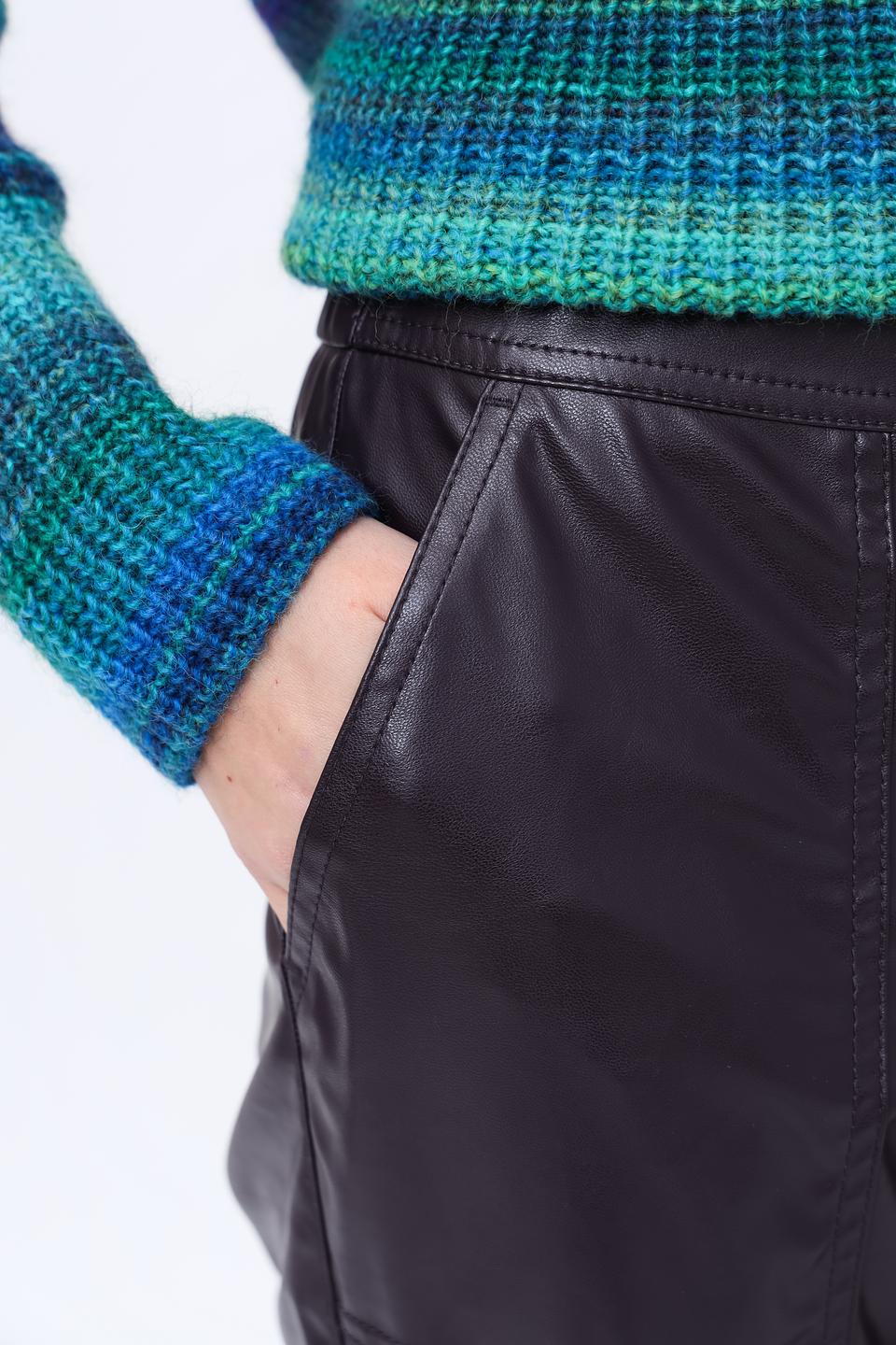 Брюки Marc Cain кожаные чёрные