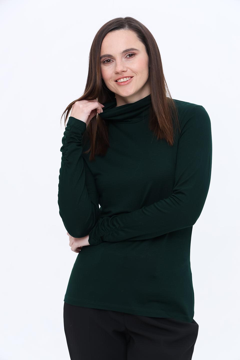 Водолазка More and More изумрудная