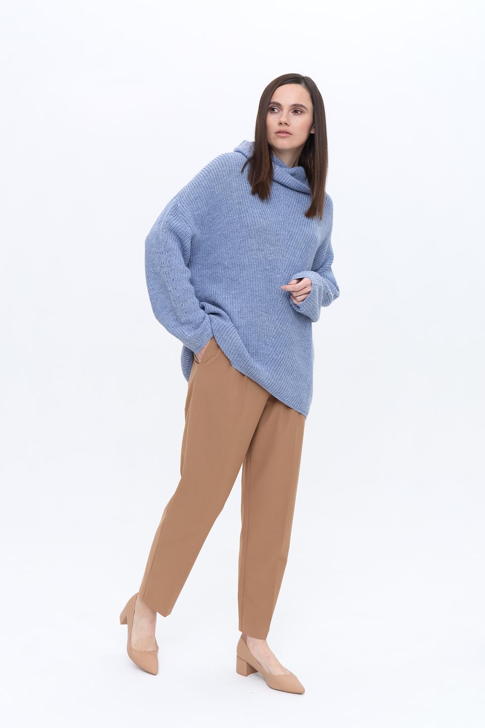 Пуловер Broadway с высоким горлом голубой