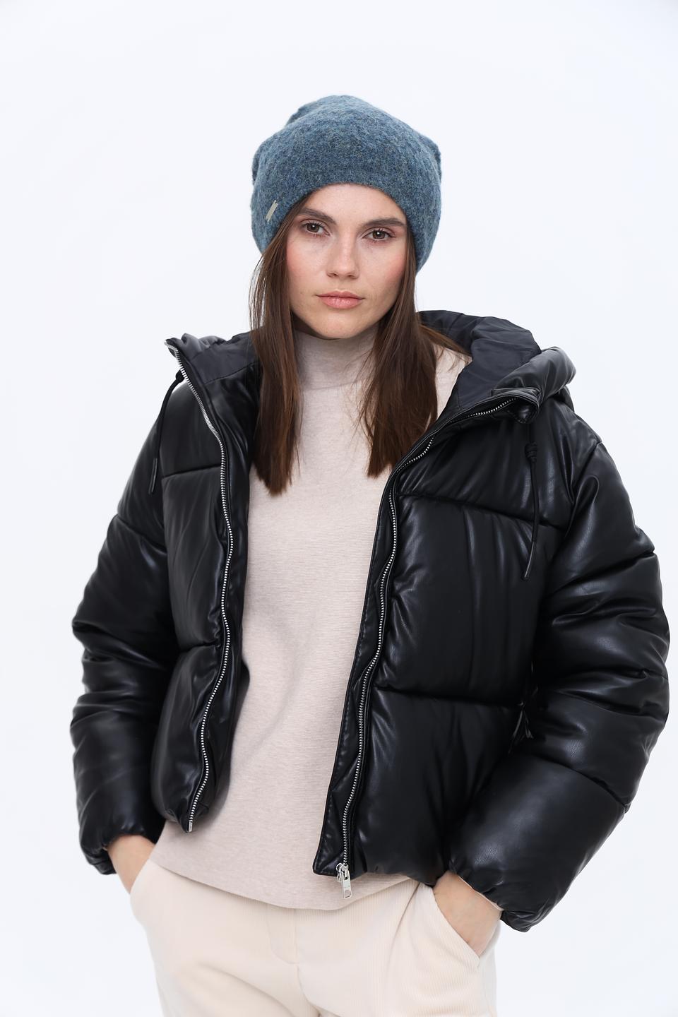 Шапка Seeberger вязаная серая