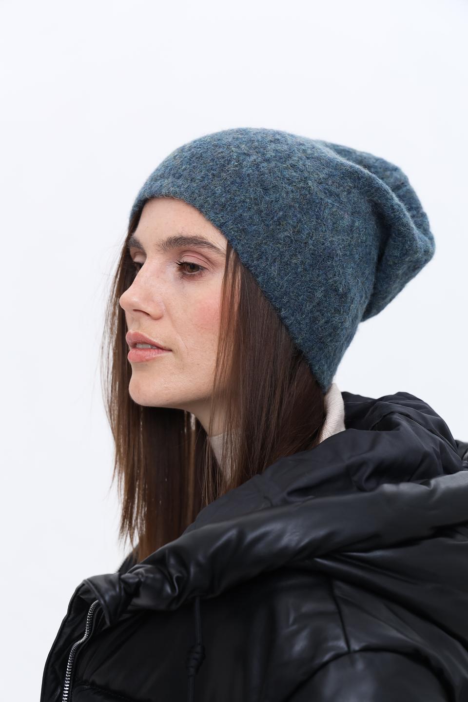 Шапка Seeberger вязаная серая