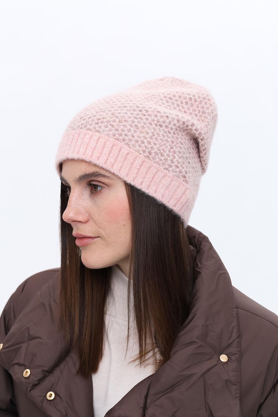 Шапка Seeberger вязаная розовая