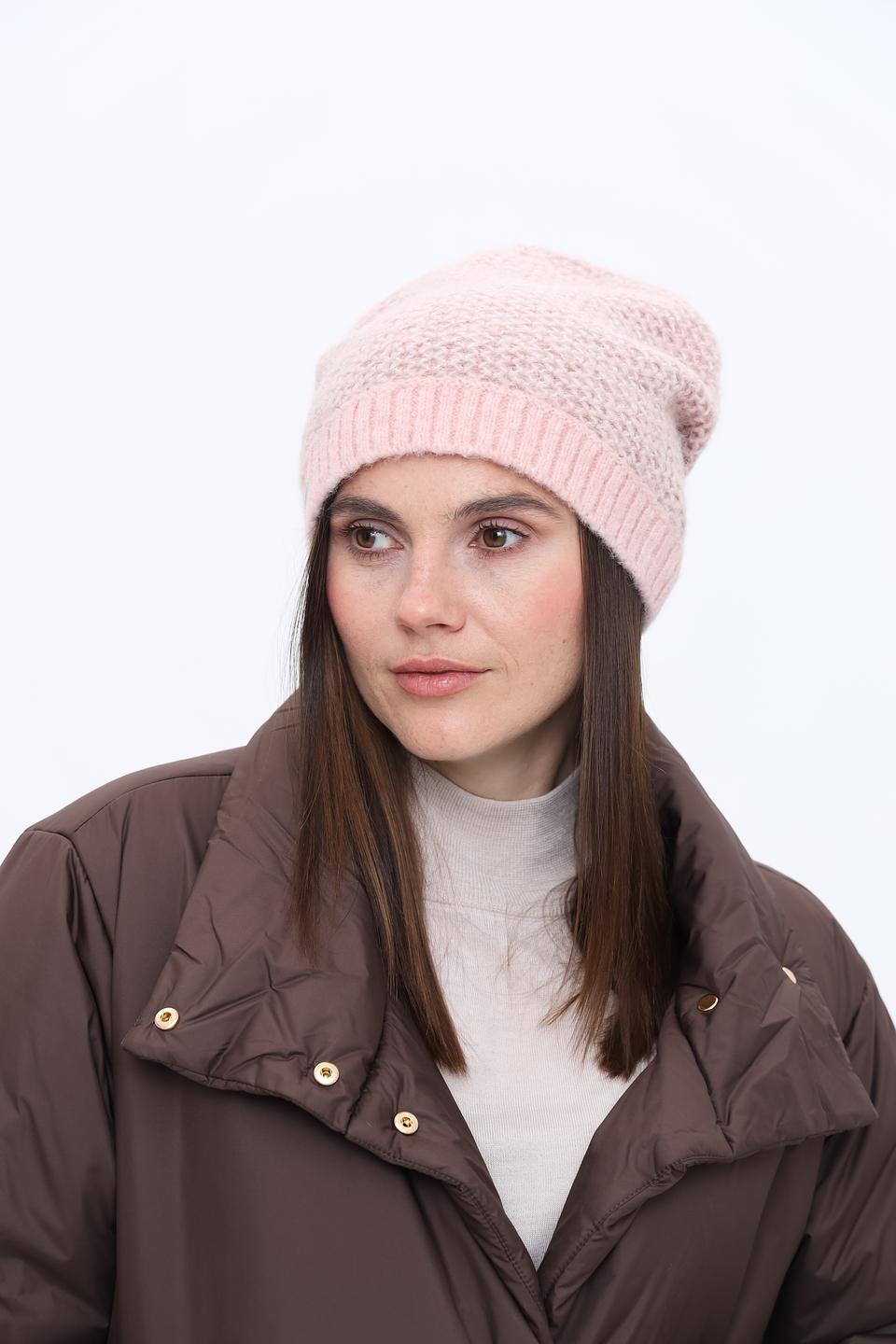 Шапка Seeberger вязаная розовая