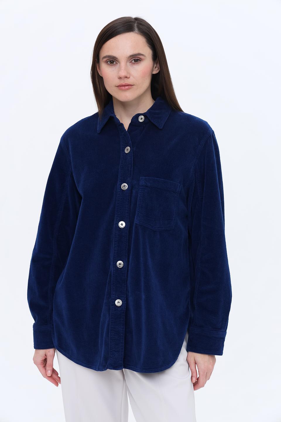 Рубашка Marc Aurel вельветовая синяя