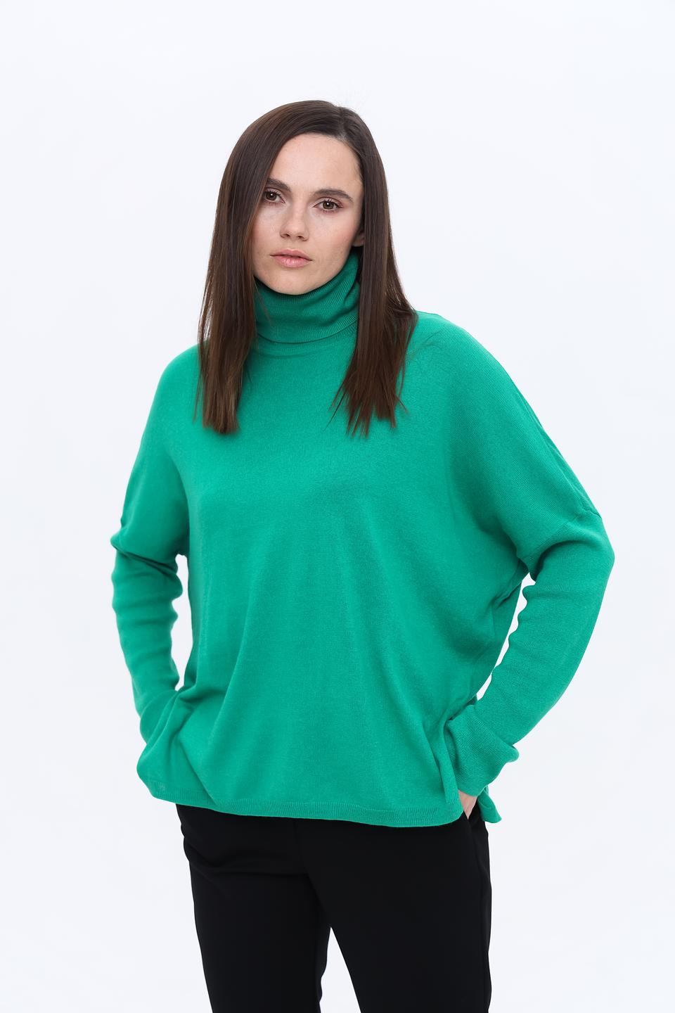 Пуловер Marc Aurel зелёный с горлом