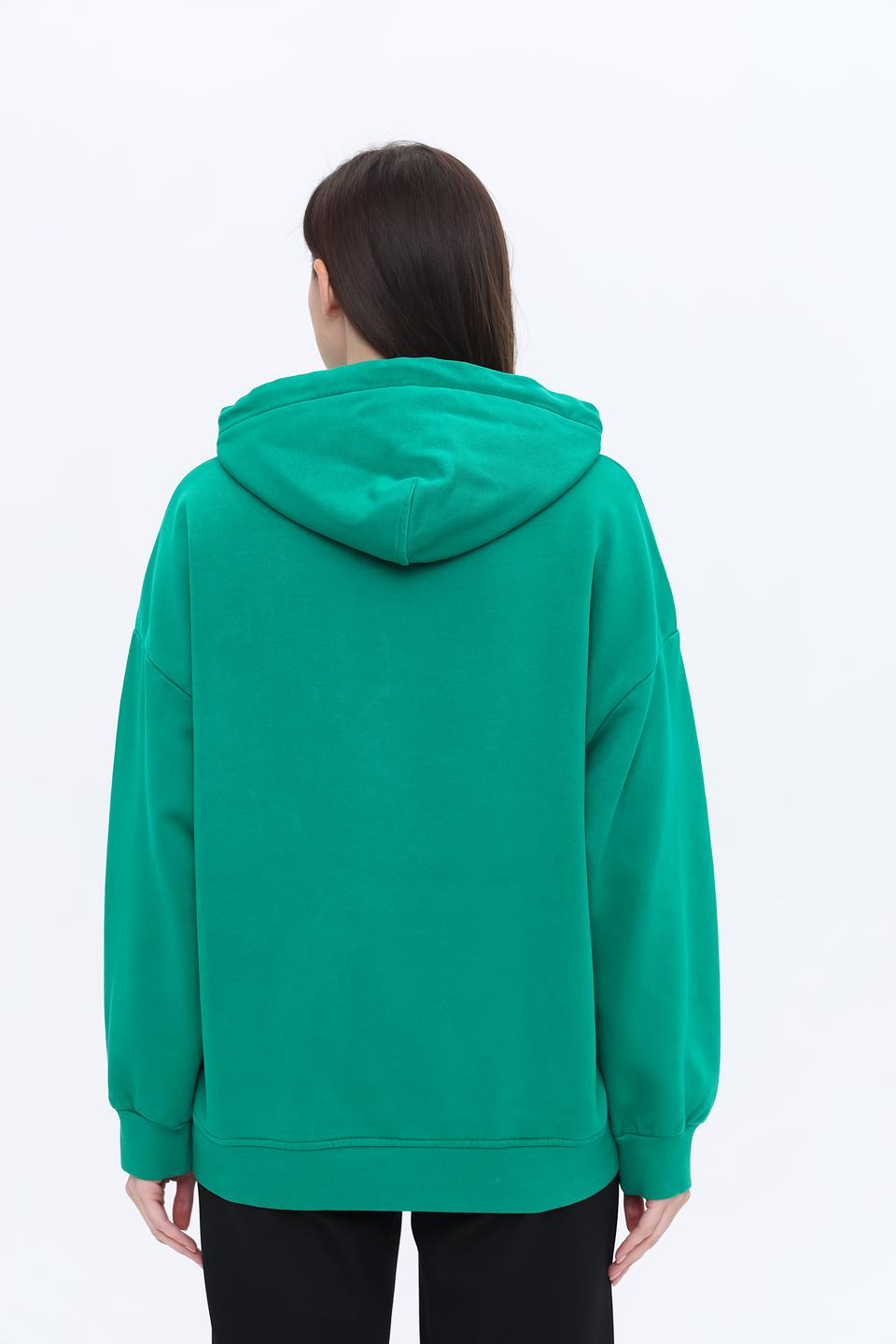 Толстовка Marc Aurel зеленая с надписью