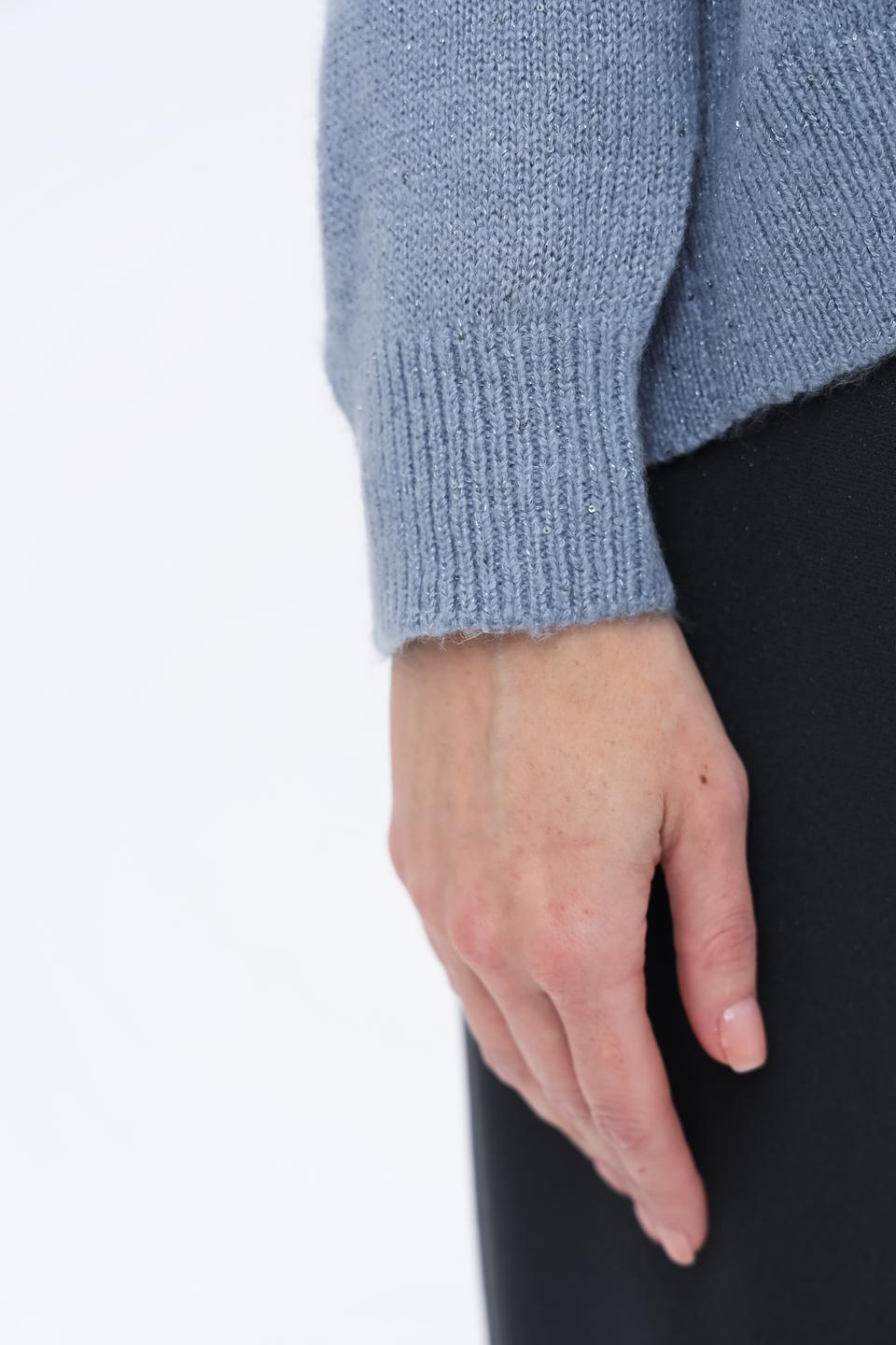 Пуловер Monari голубой с горлом