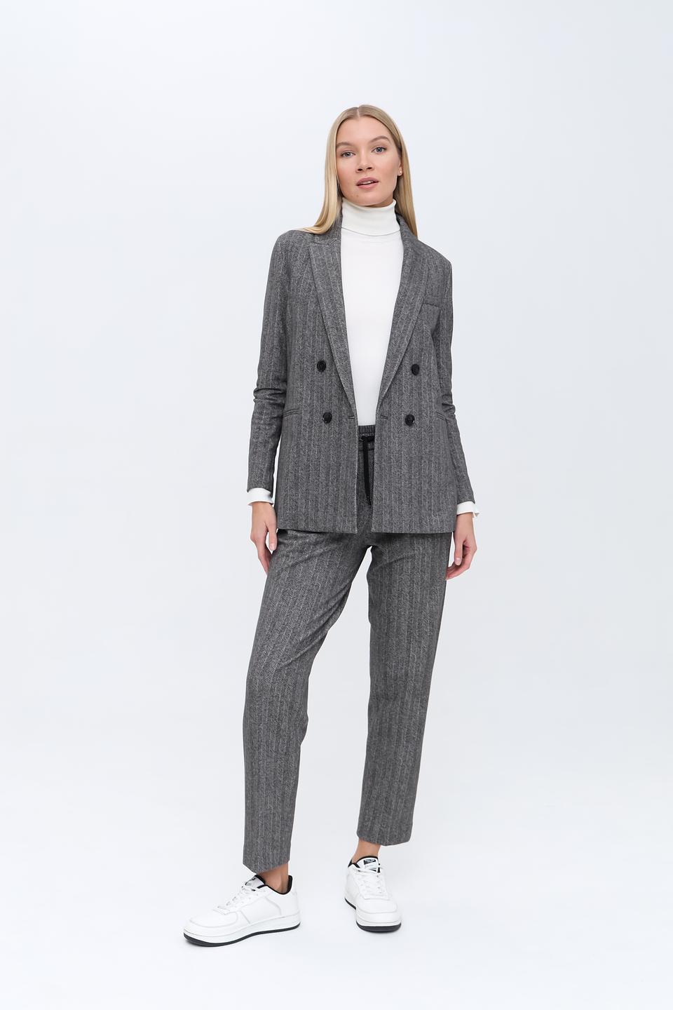 Жакет Circolo 1901 в клетку серый