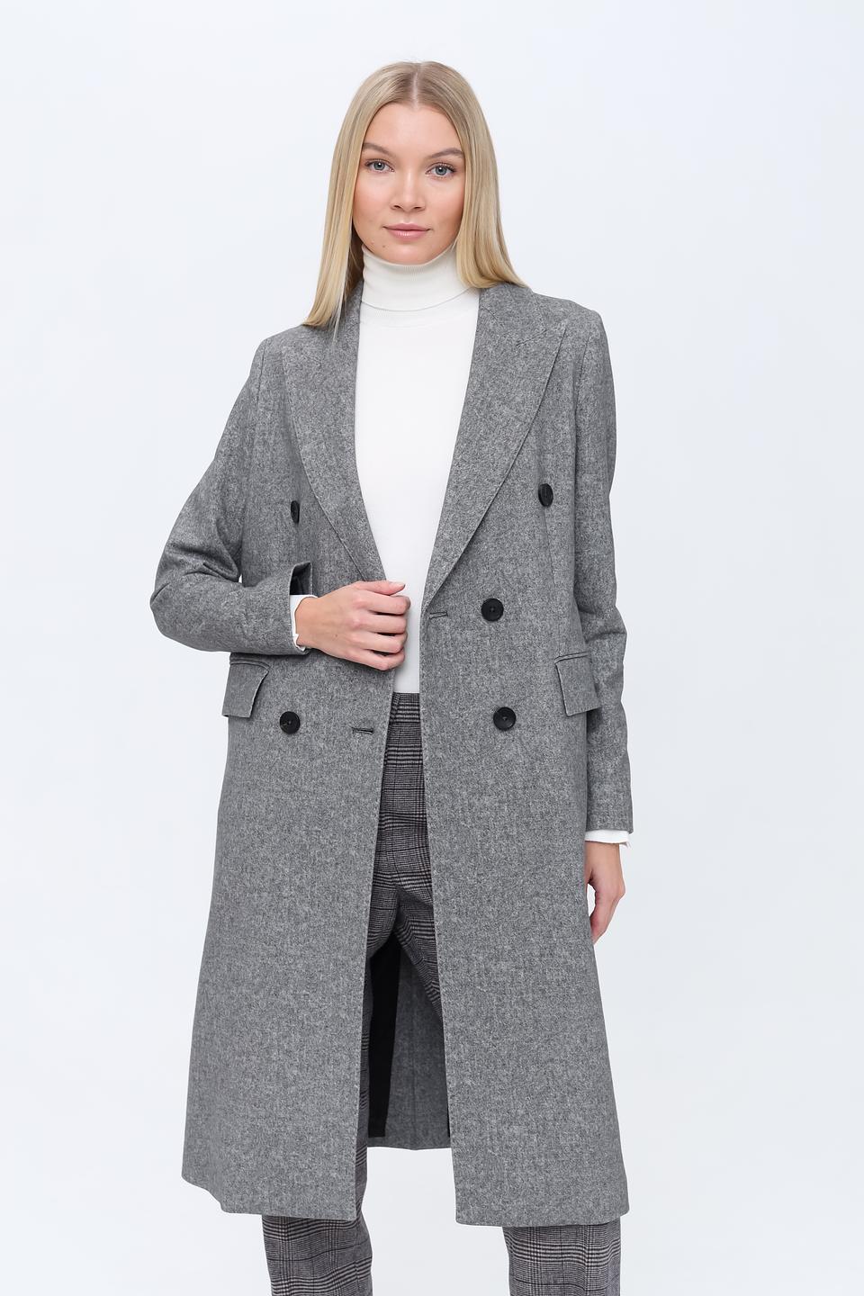 Пальто Circolo 1901 в клетку серое