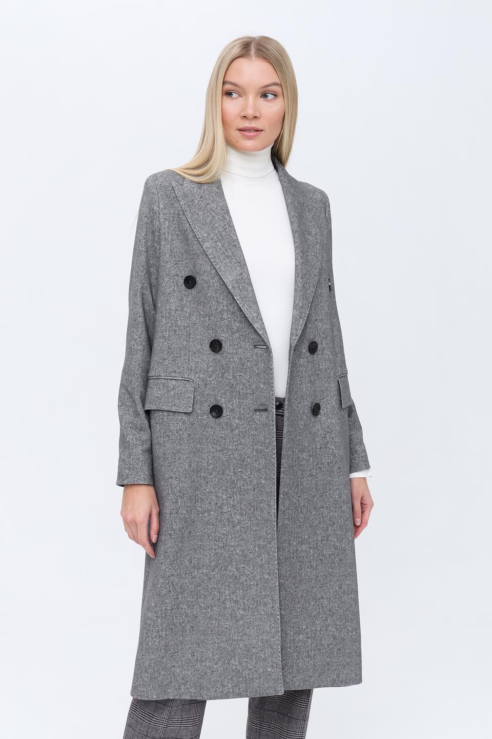 Пальто Circolo 1901 в клетку серое