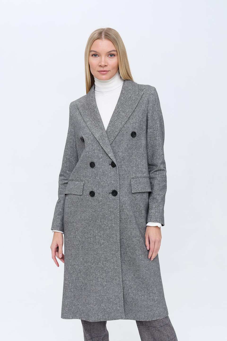 Пальто Circolo 1901 в клетку серое