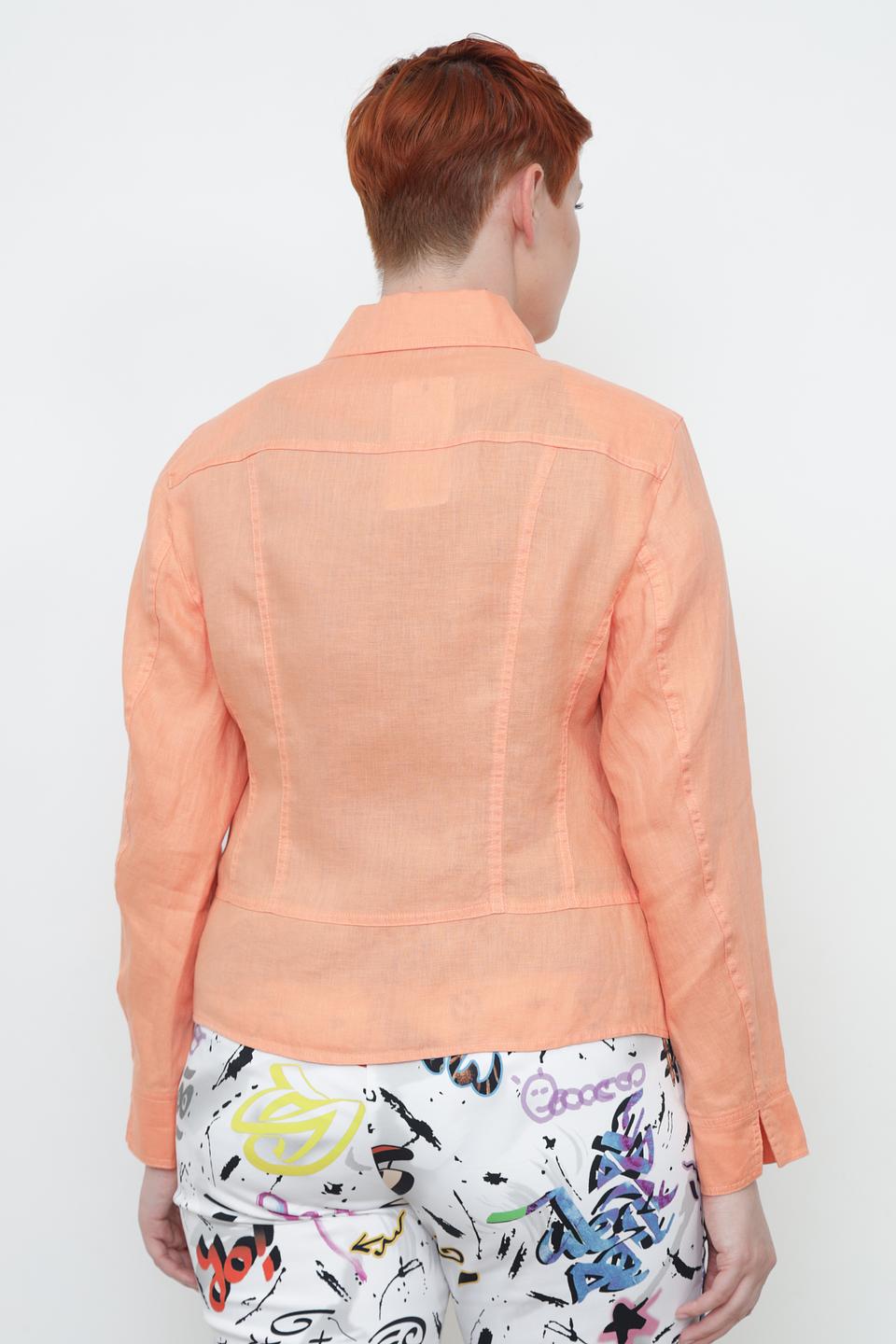 Рубашка Lebek персиковая