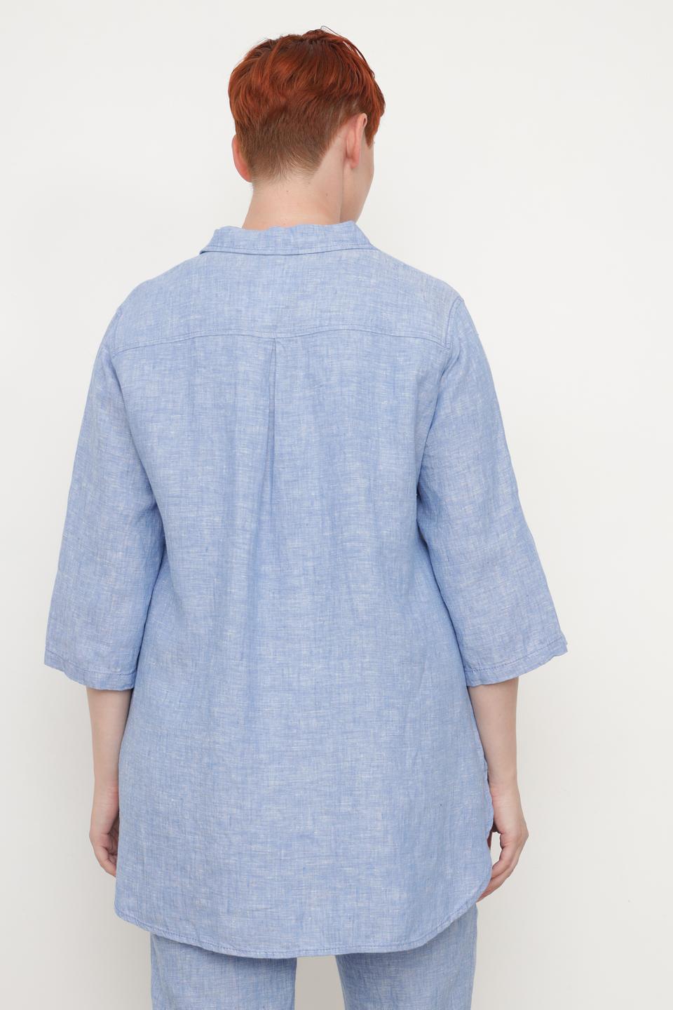 Блуза Doris Streich льняная голубая