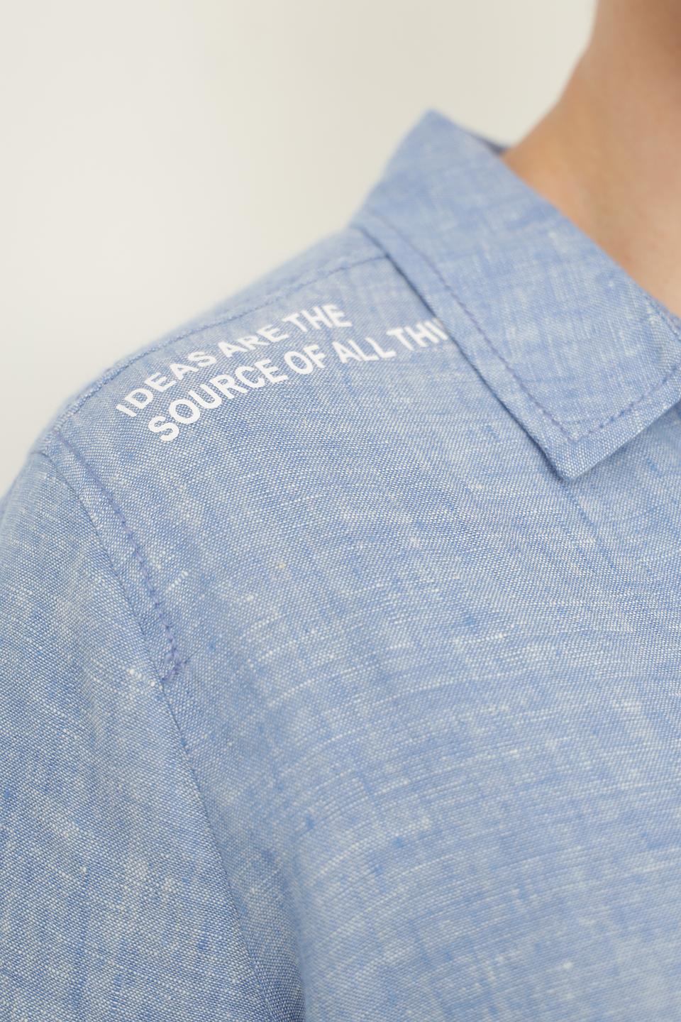 Блуза Doris Streich льняная голубая