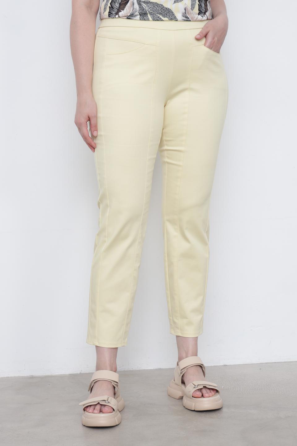 Брюки Frank Walder прямого кроя бледно-жёлтые
