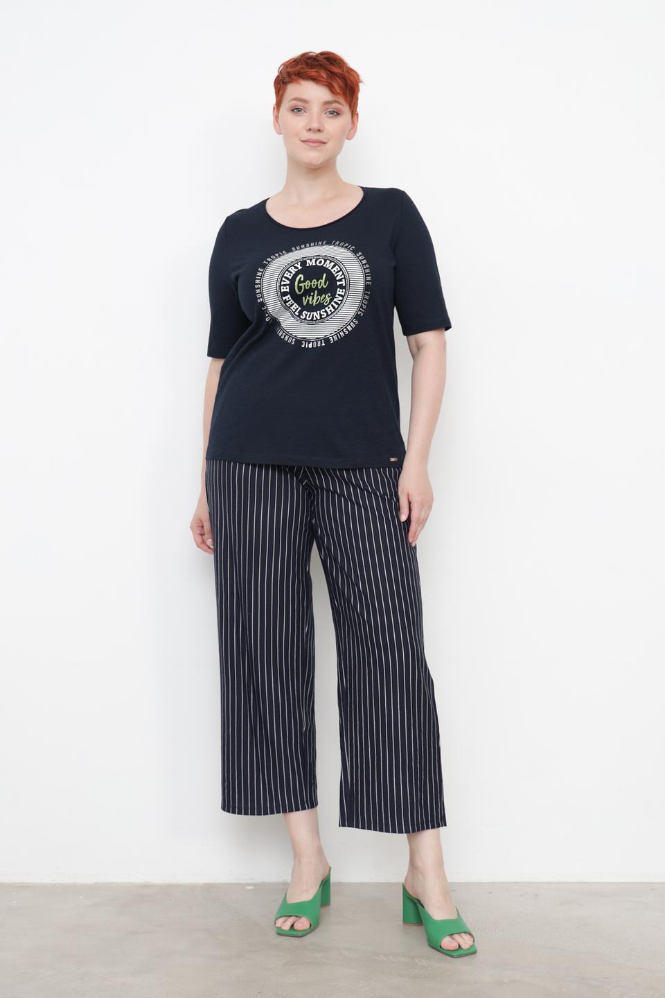 Футболка Via Appia с принтом чёрная