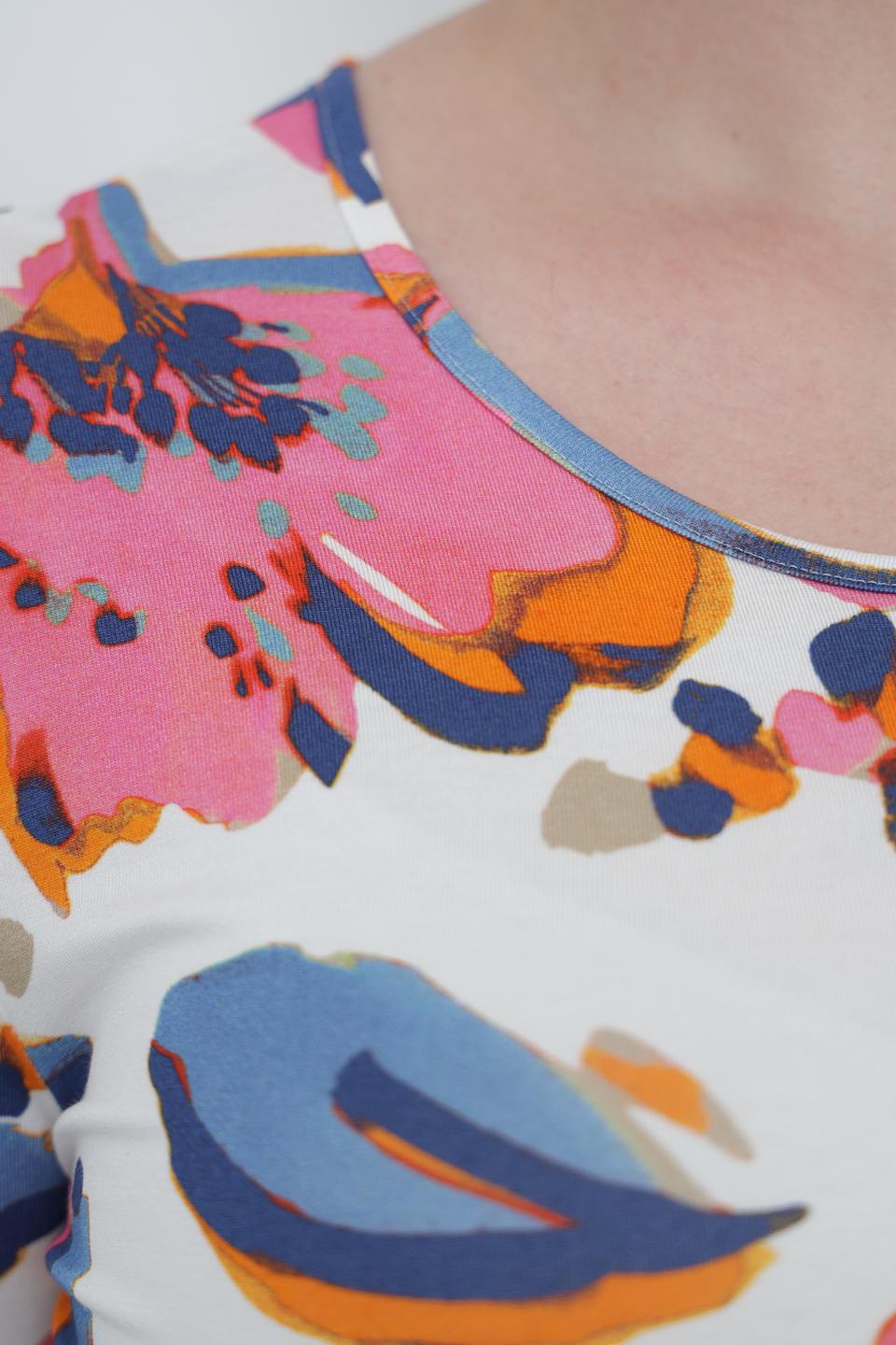 Футболка Lebek с цветочным принтом