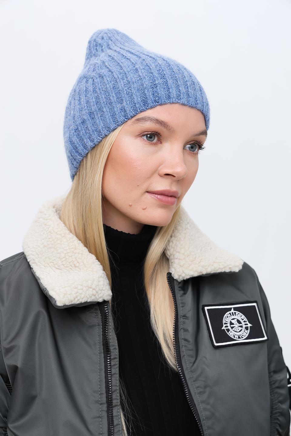 Шапка Marhatter вязаная голубая