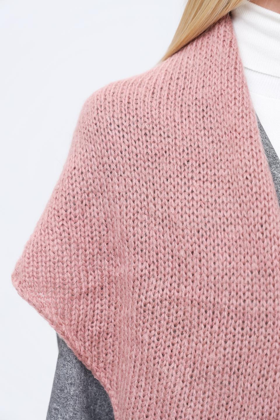 Шарф Marhatter вязаный пудровый