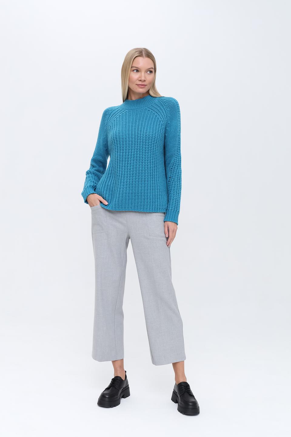 Пуловер Lecomte бирюзовый