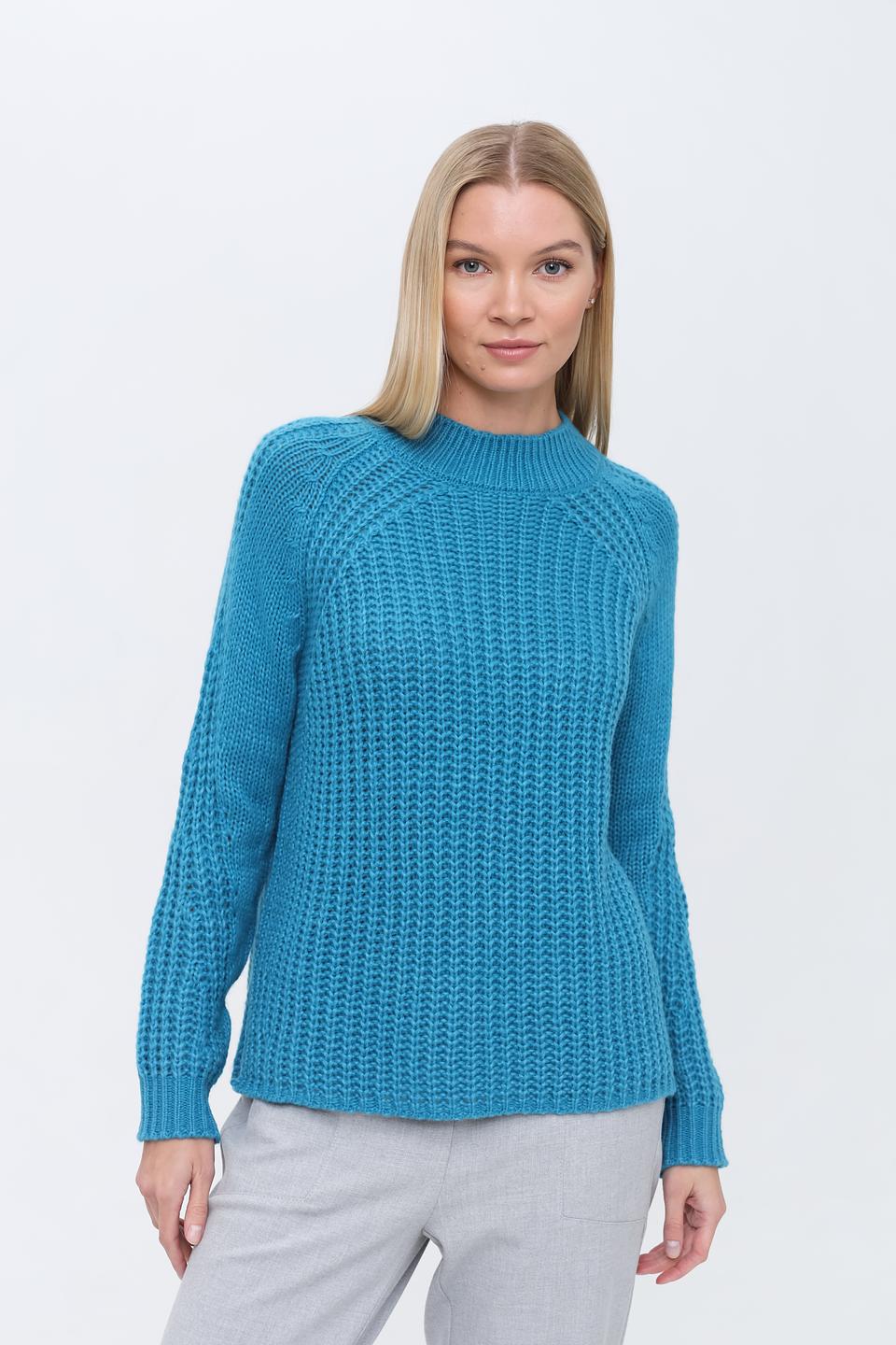 Пуловер Lecomte бирюзовый