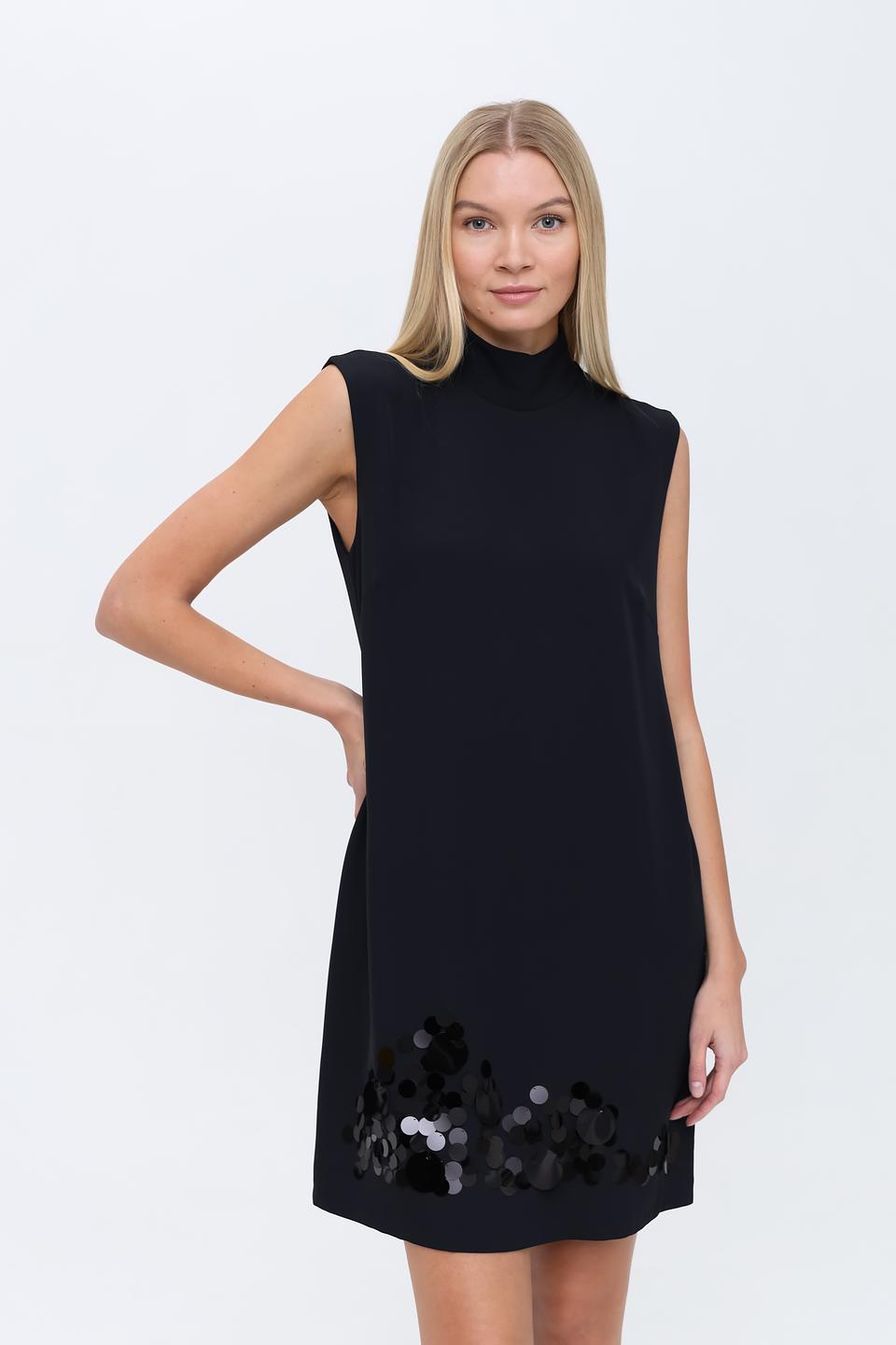 Платье Icona черное с декором