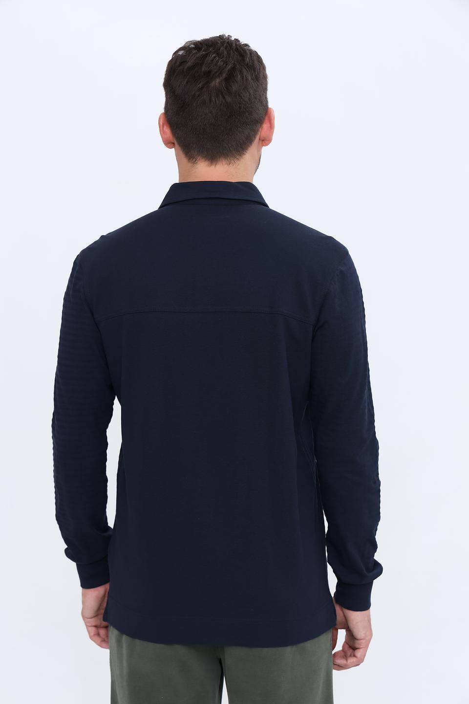 Поло Lerros с карманом темно-синее