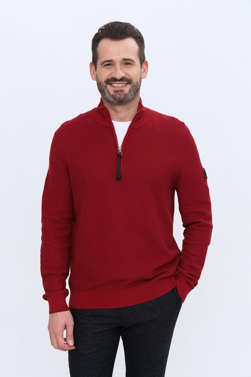 Джемпер Lerros с молнией бордовый
