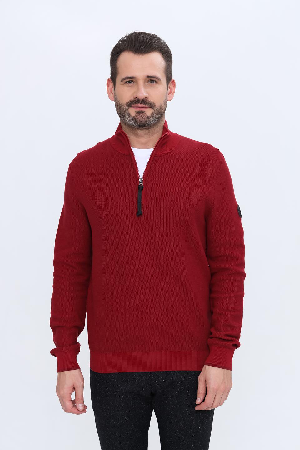 Джемпер Lerros с молнией бордовый