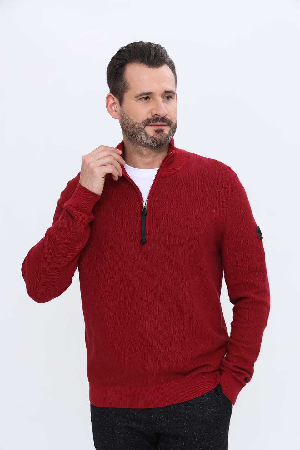 Джемпер Lerros с молнией бордовый
