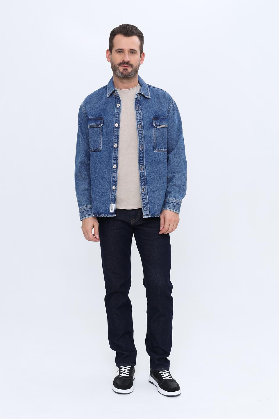 Рубашка Alcott джинсовая синяя