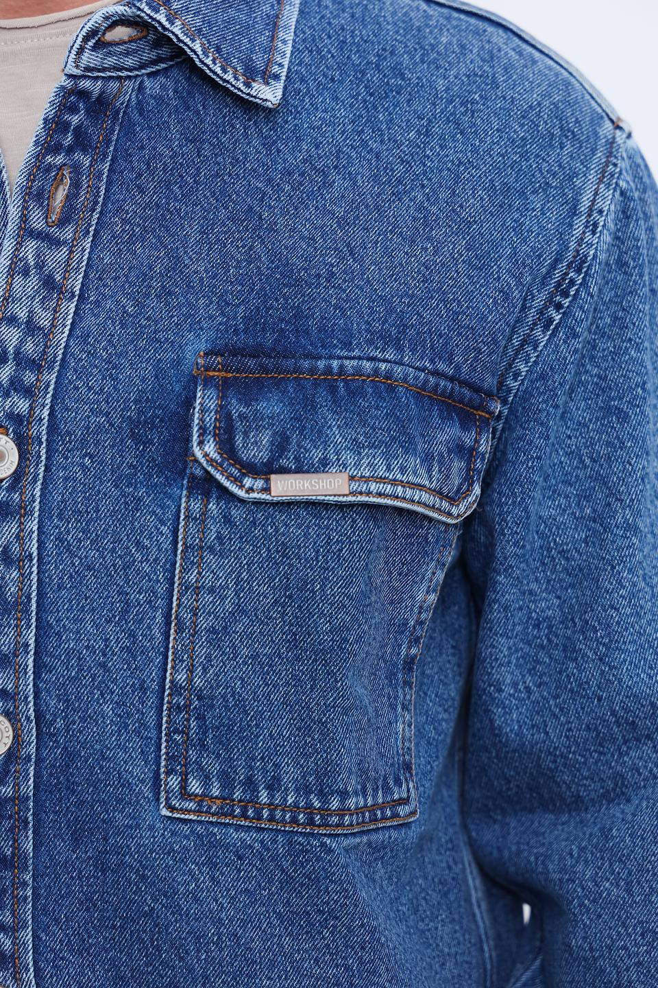 Рубашка Alcott джинсовая синяя