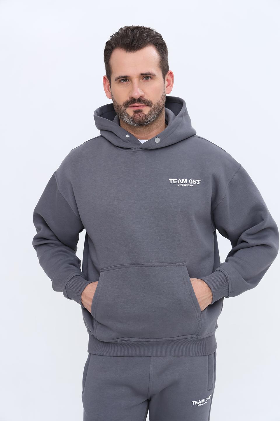 Толстовка Alcott серый с логотипом