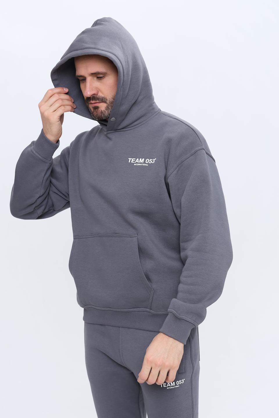 Толстовка Alcott серый с логотипом