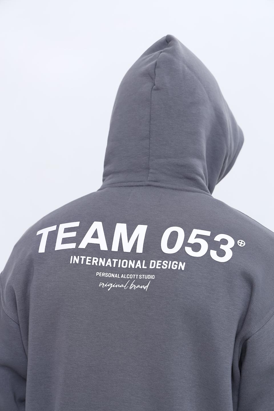 Толстовка Alcott серый с логотипом